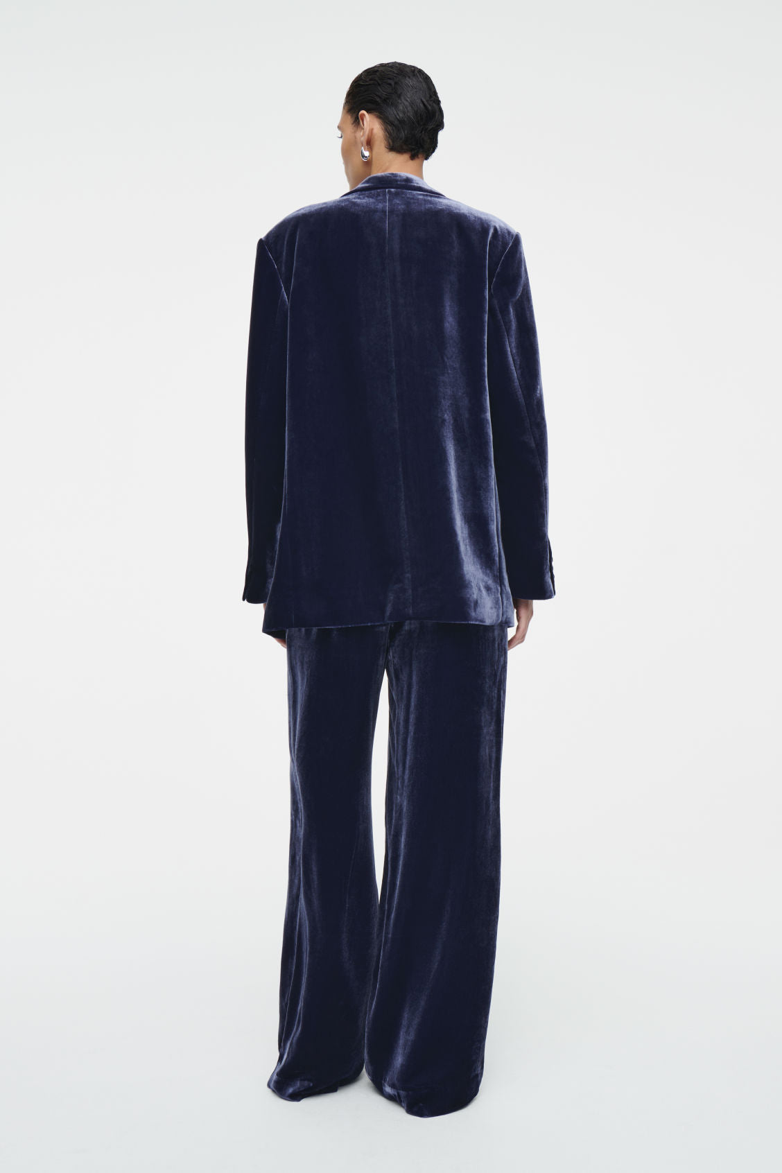 Silk-blend velvet trousers