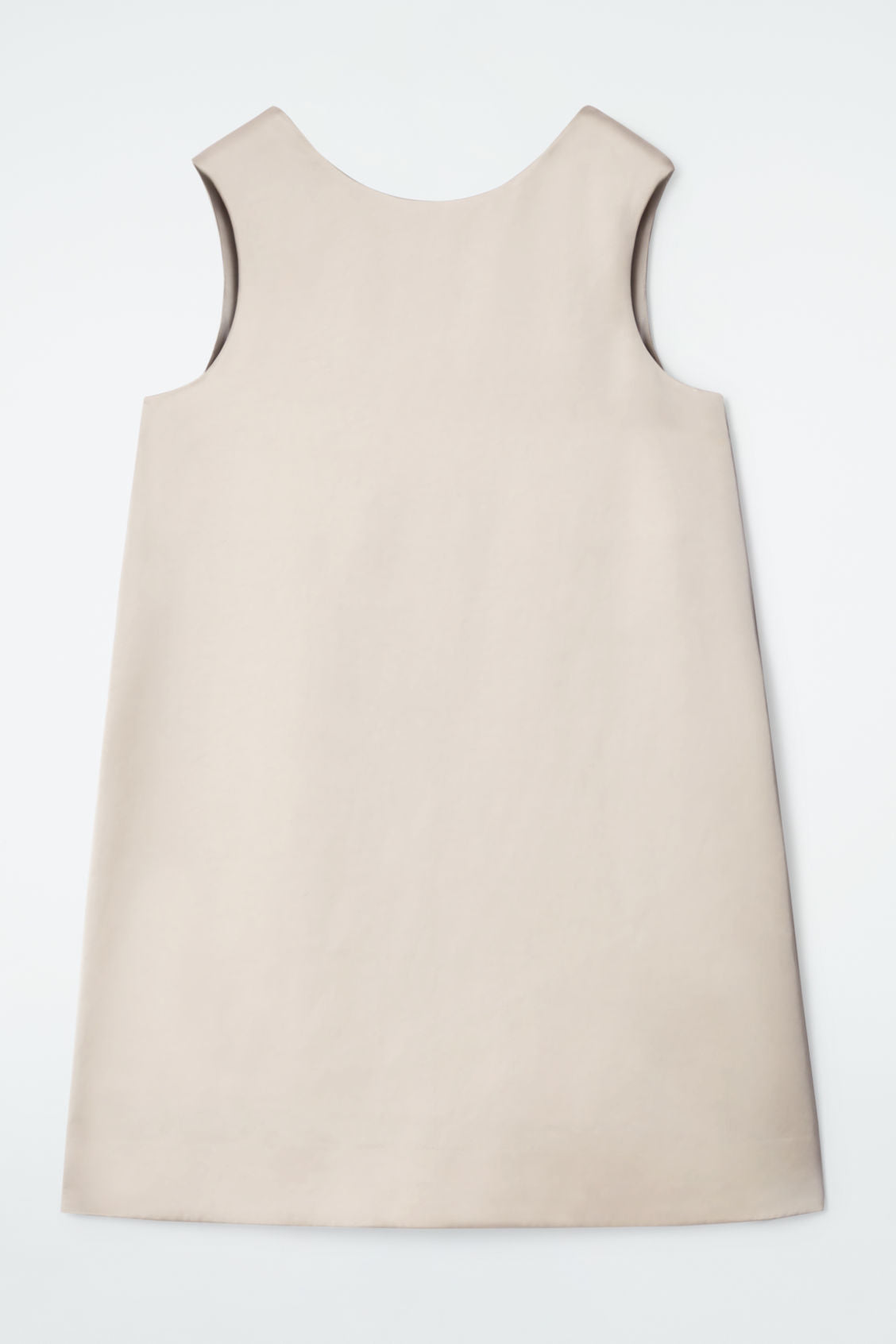 Satin Racer-Neck Mini Dress