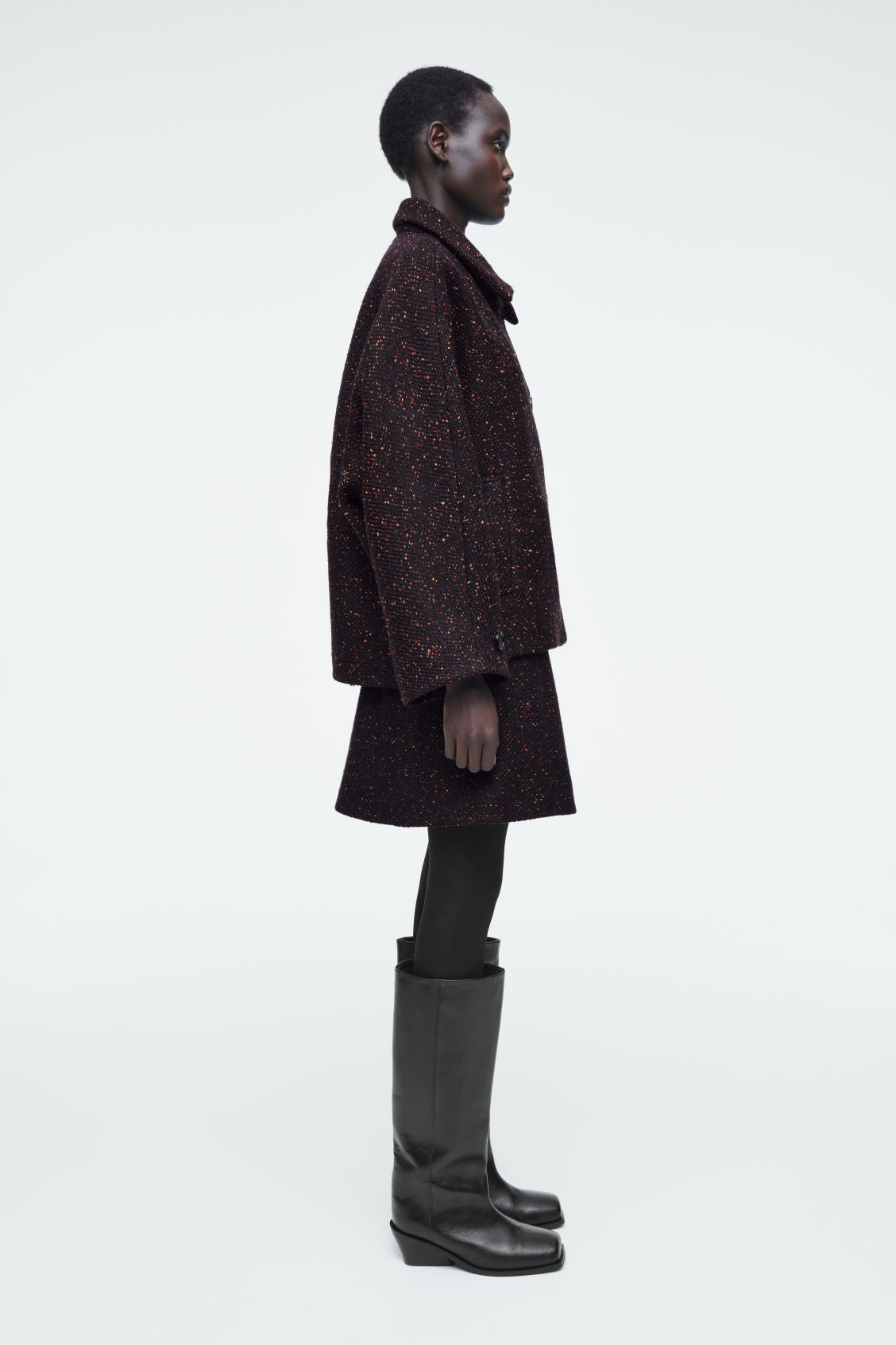 Flecked wool-blend jacket