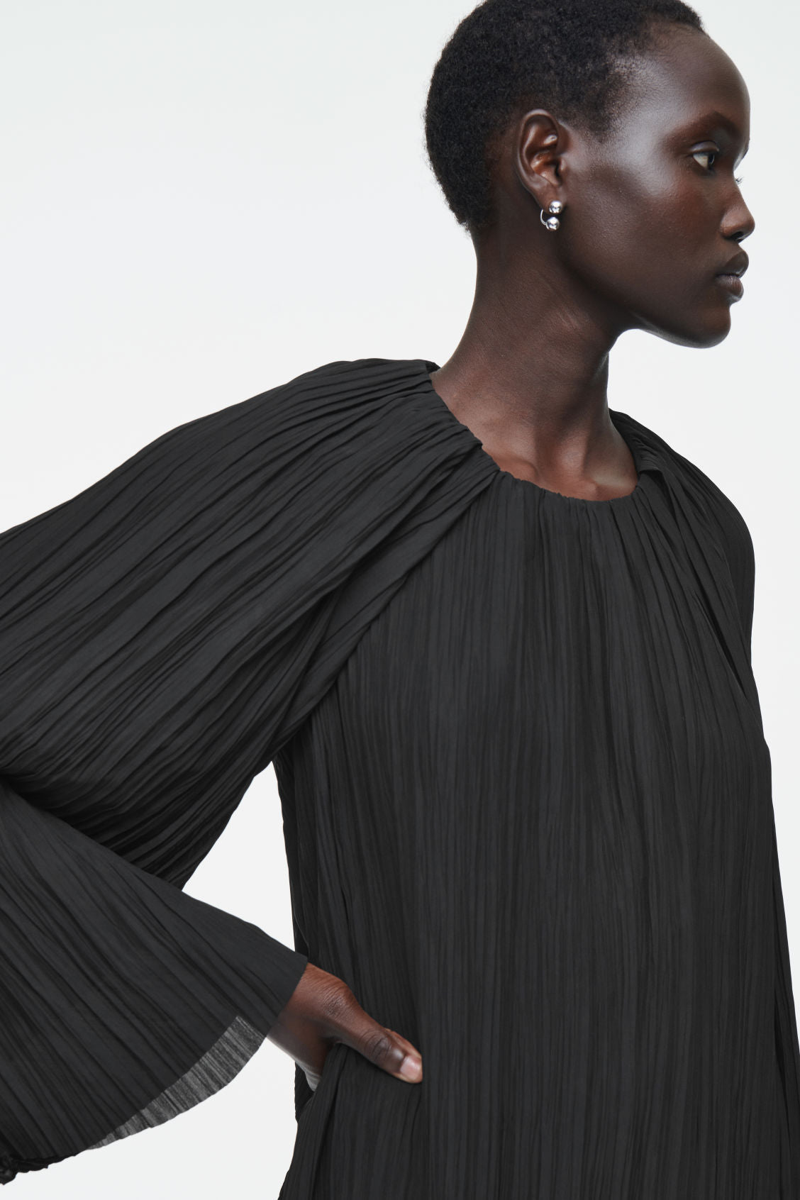 Plissé Mini Dress