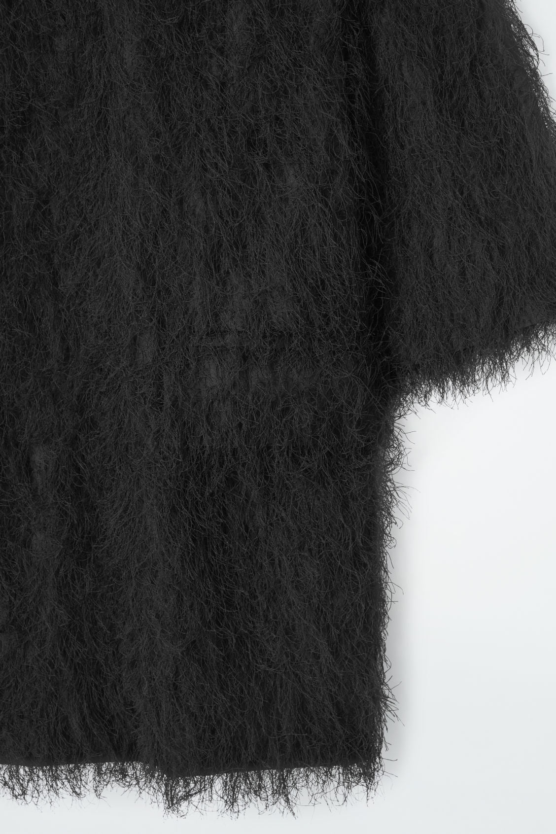 The feathered mini shift dress