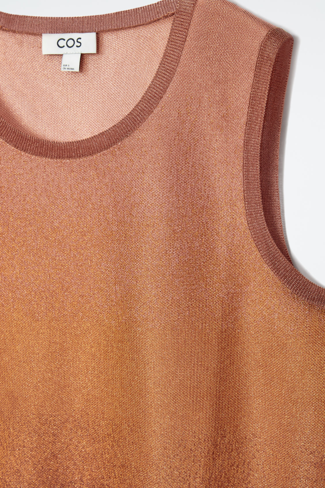 Sheer Fine-Knit Tank Top