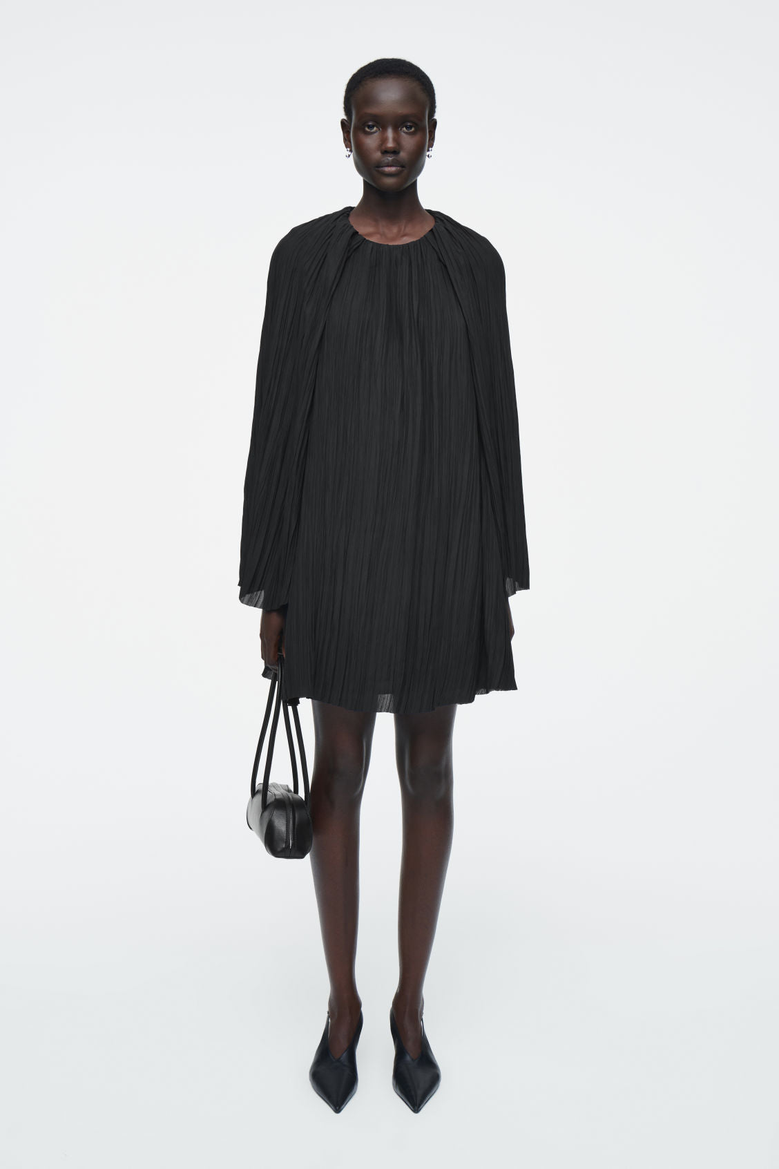 Plissé Mini Dress
