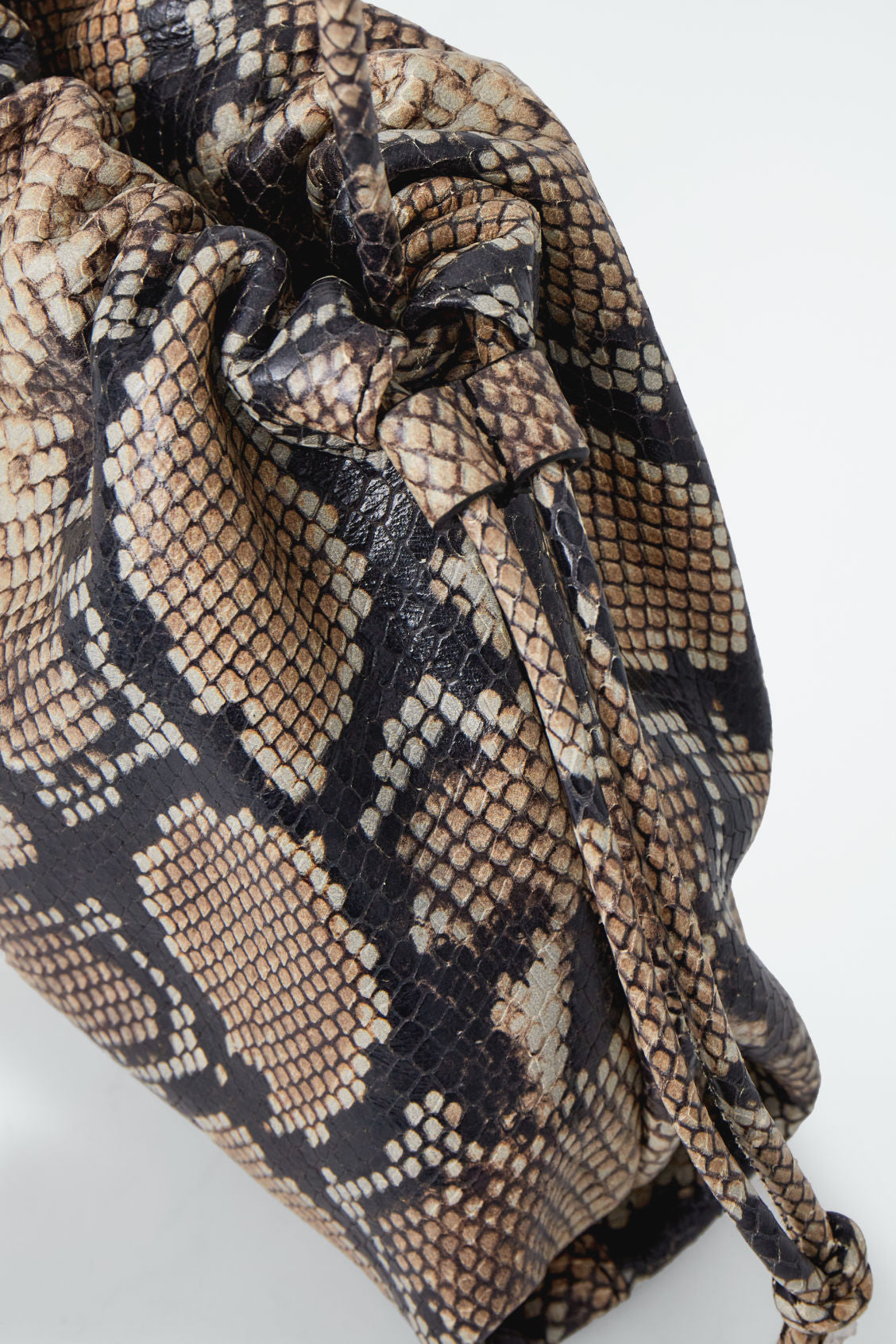 Mini leather Cavatelli clutch