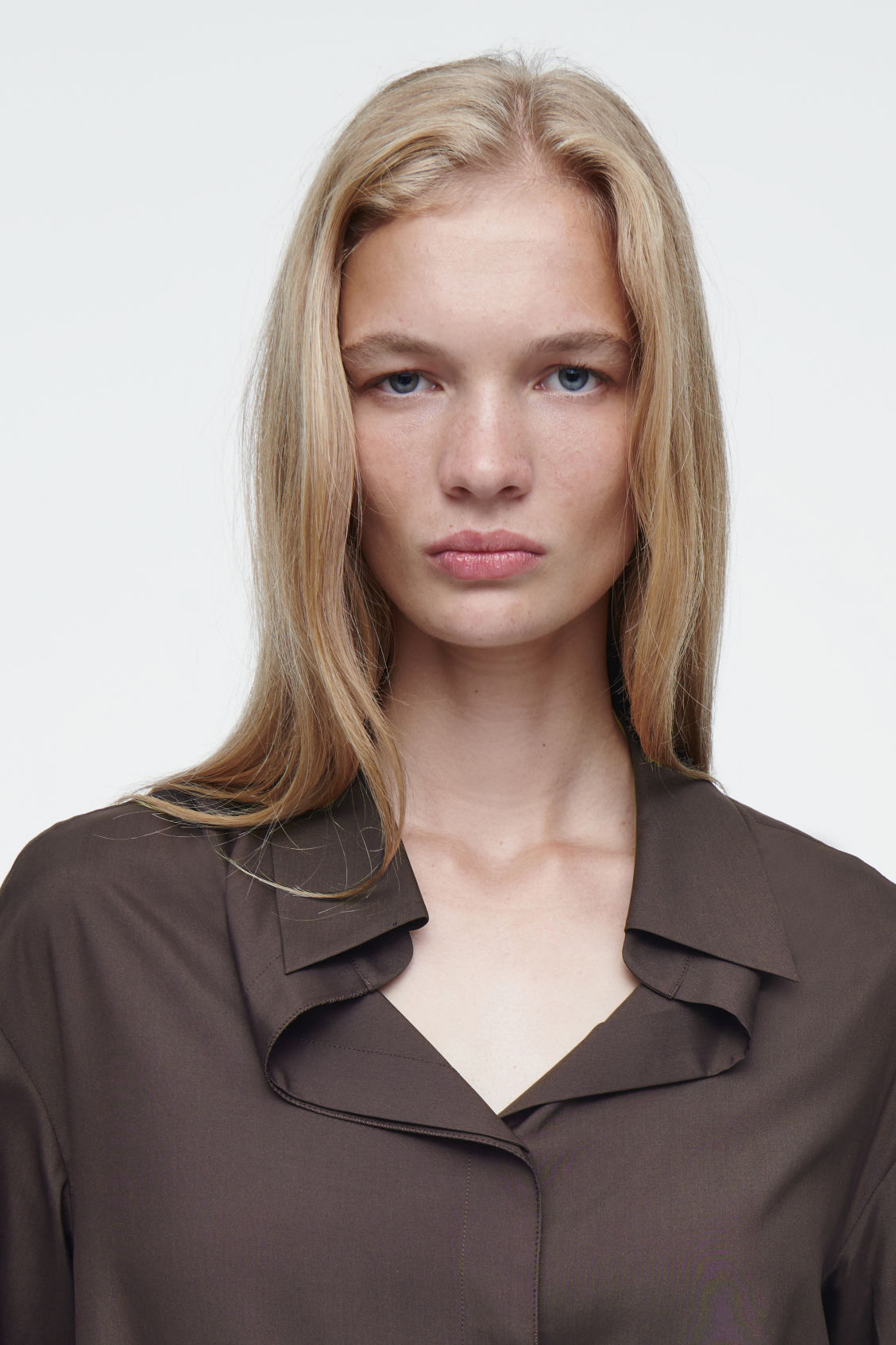 The draped silk shirt