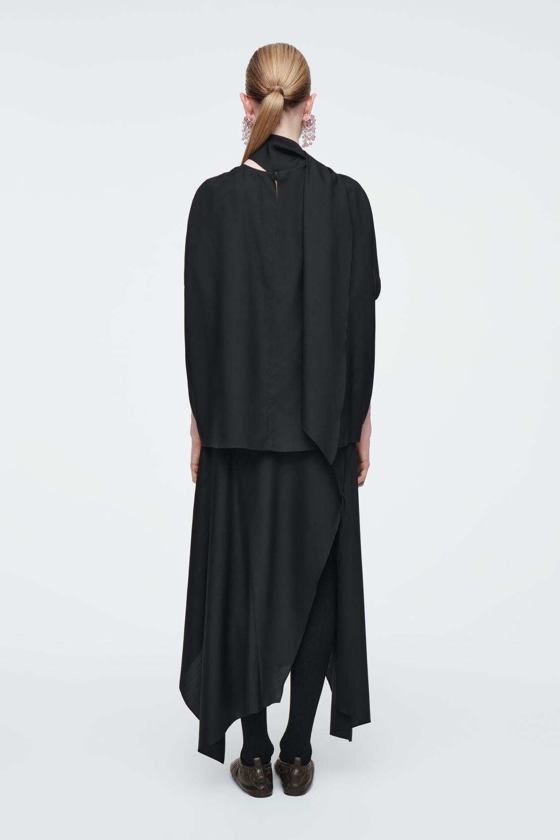 The draped silk skirt