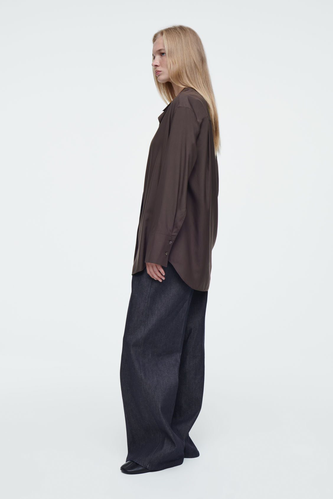 The draped silk shirt