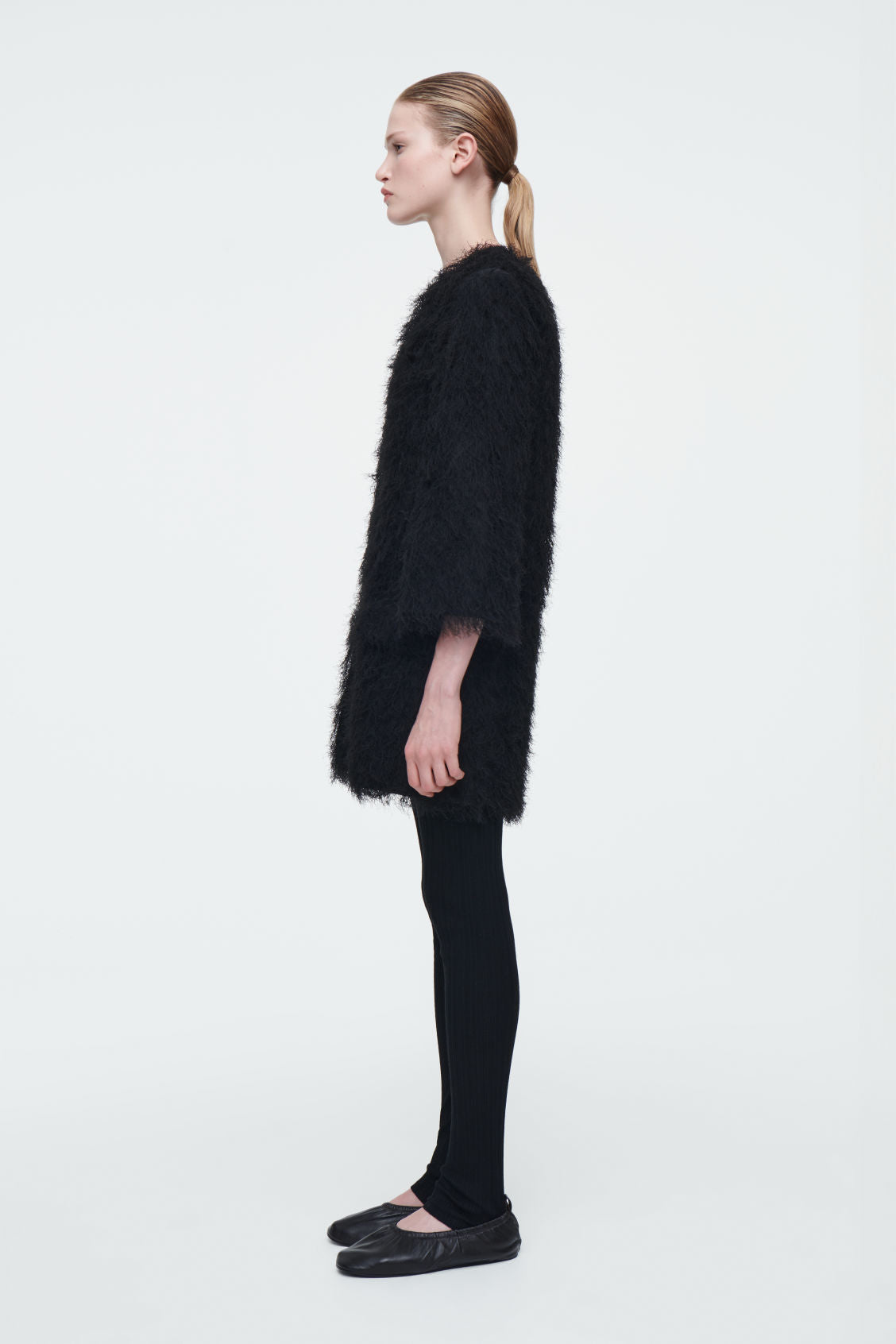 The feathered mini shift dress