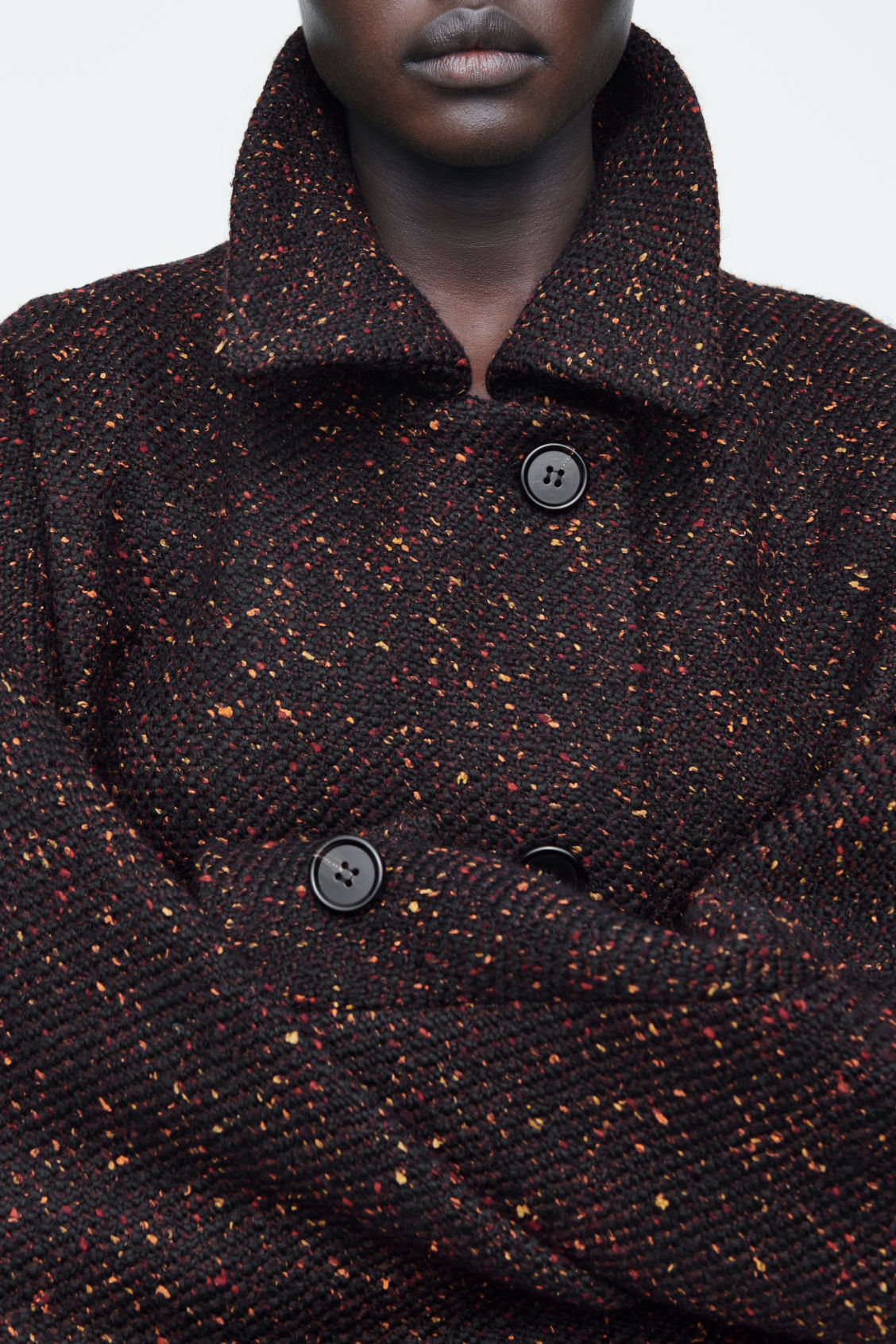 Flecked wool-blend jacket