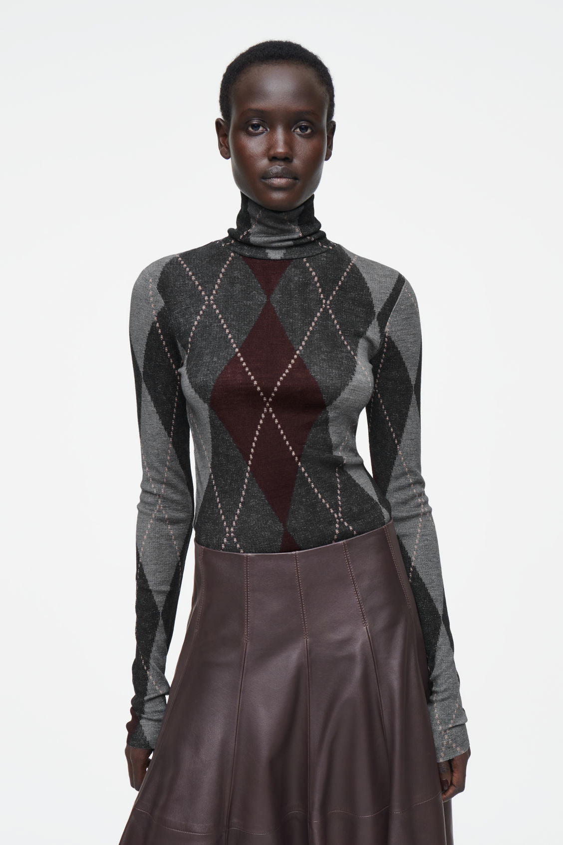 Merino wool turtleneck top