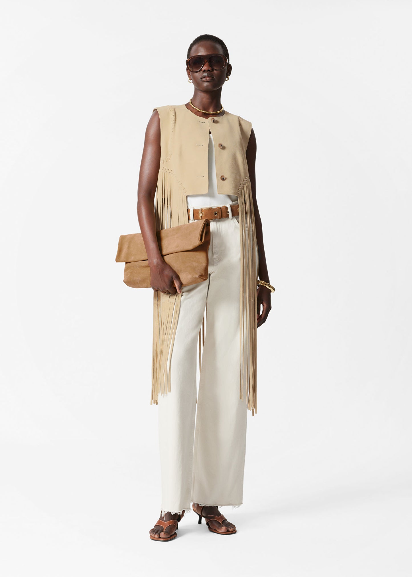 Fringed Suede Vest