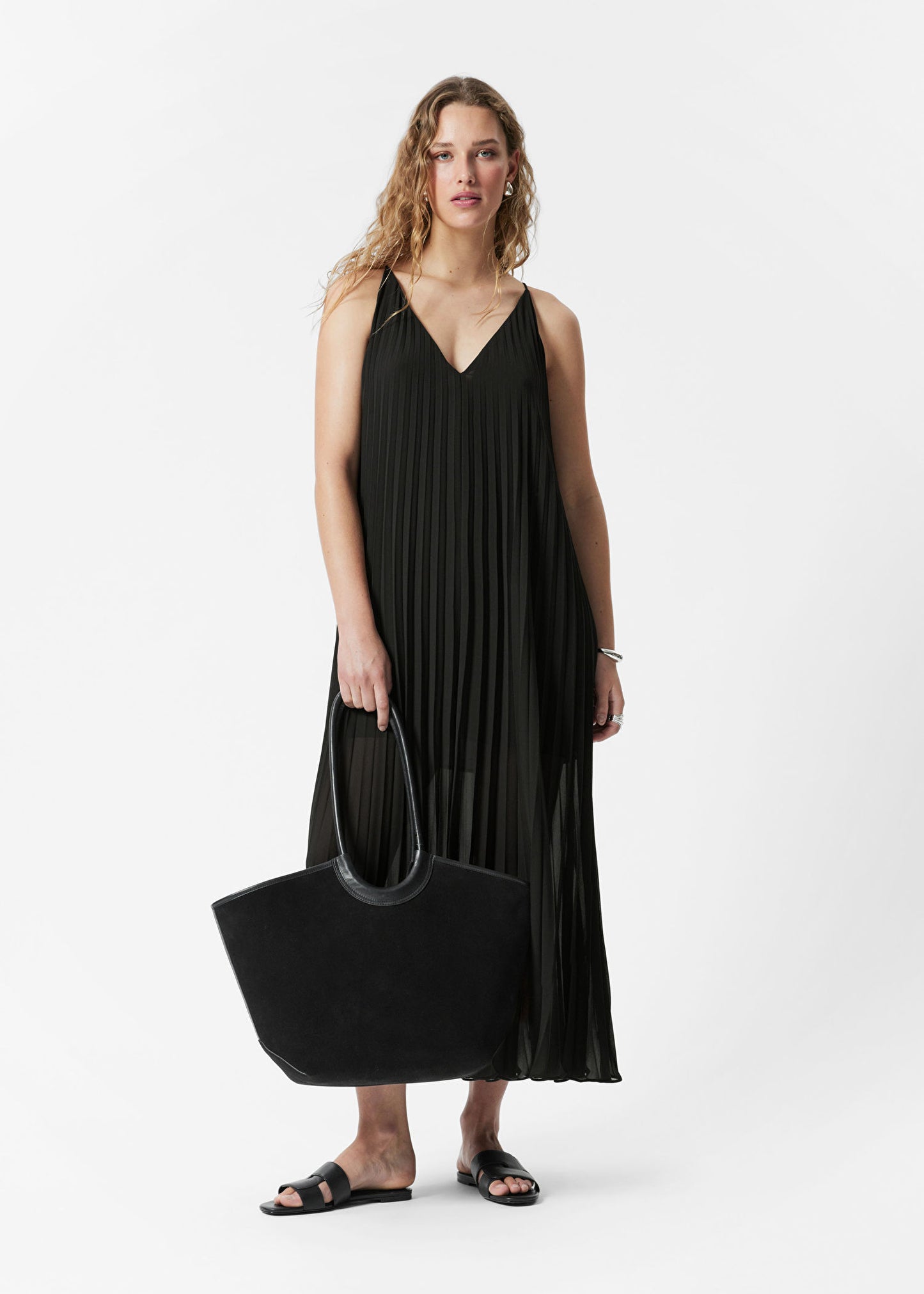 Pleated Maxi Dress