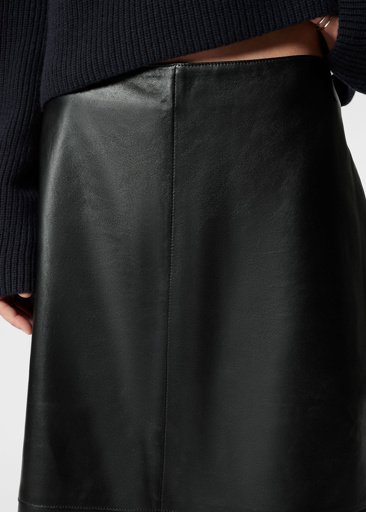 Leather Midi Skirt