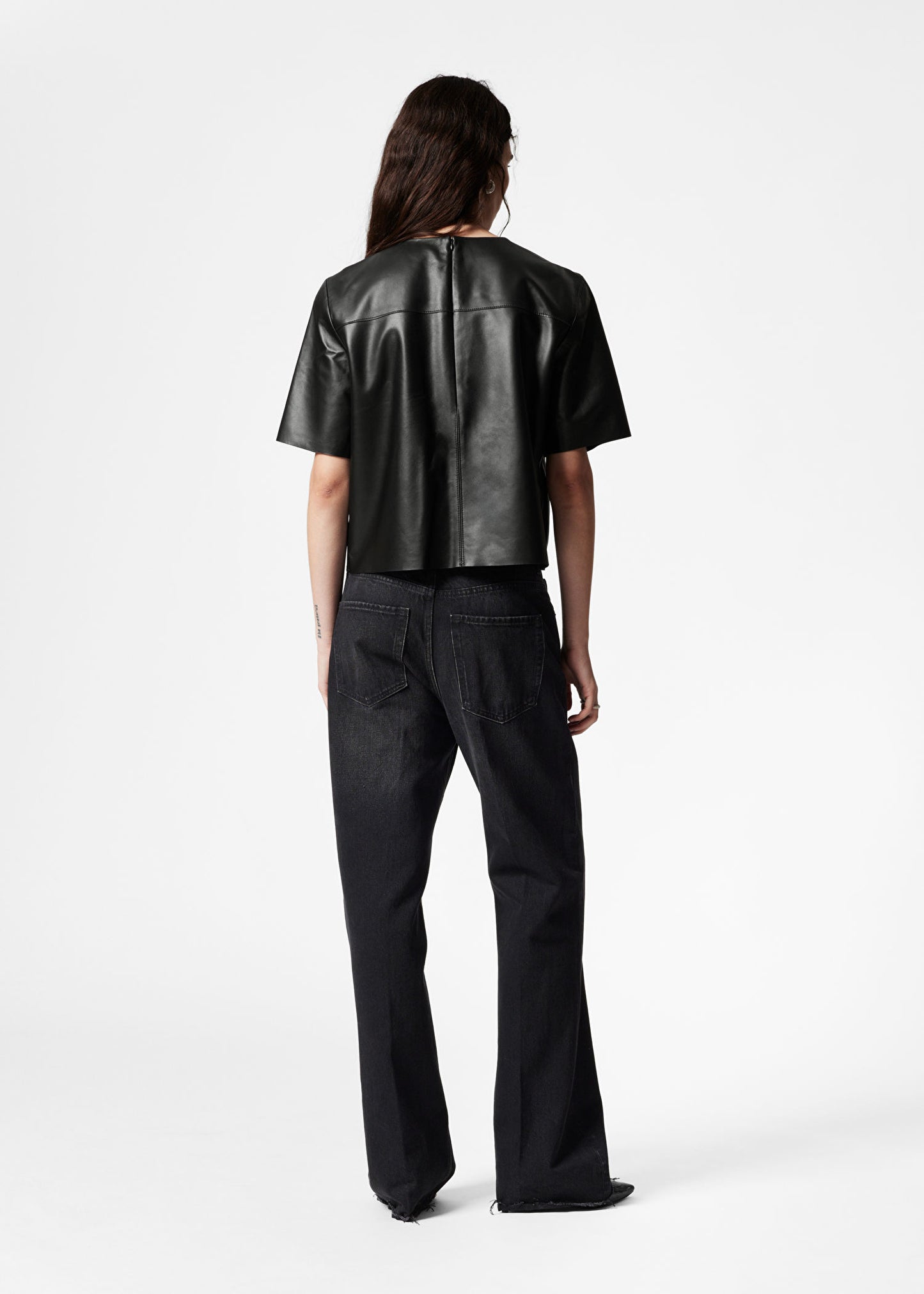 Boxy Leather T-Shirt