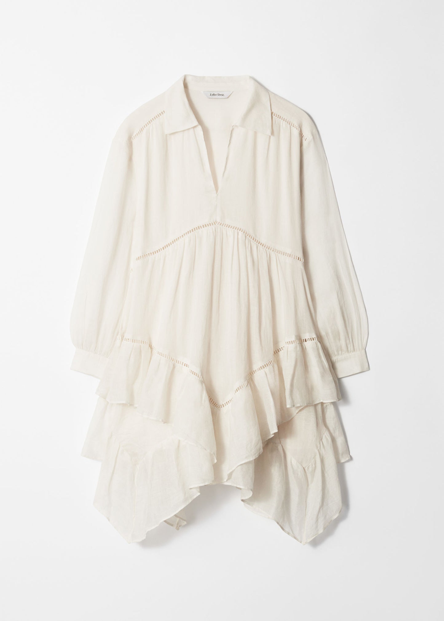 Ruffle Ramie Mini Dress