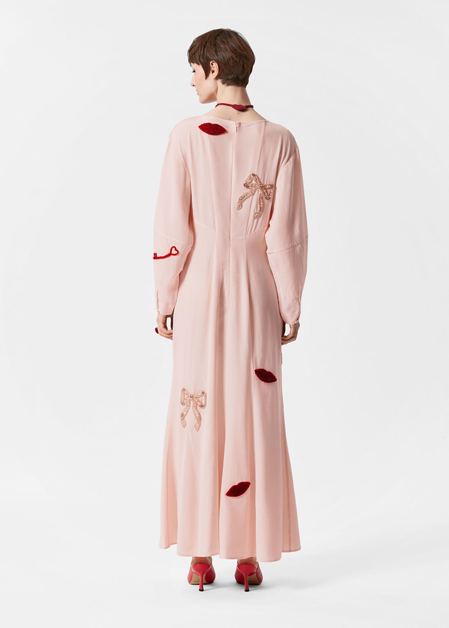 Bead-Embroidery Maxi Dress