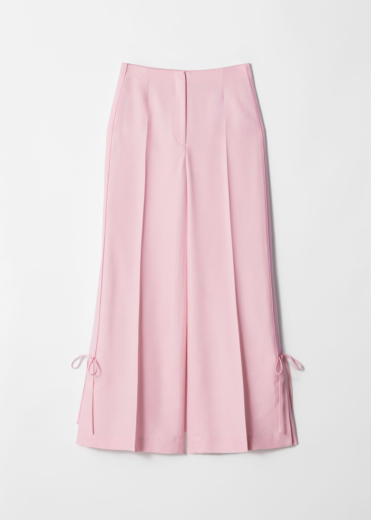 Bow-Detailed Press-Crease Trousers