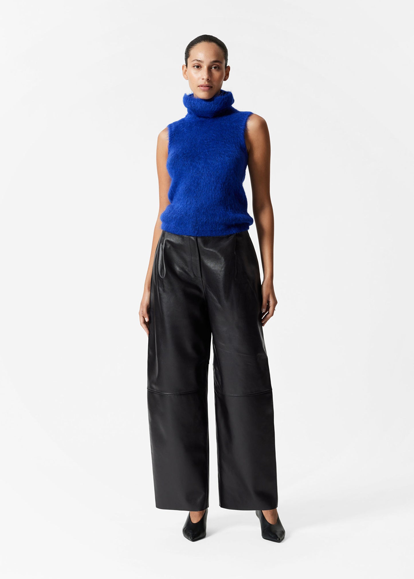 Brushed Mohair-Blend Tank Top