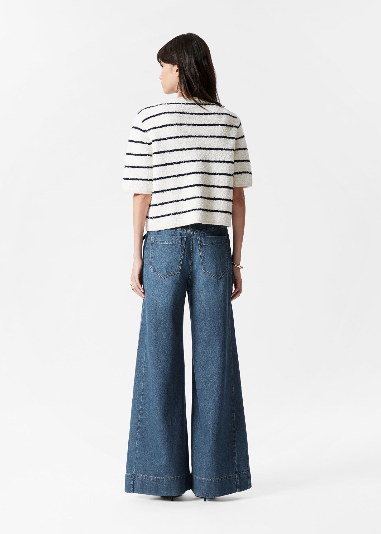 Textured Short-Sleeve Cardigan