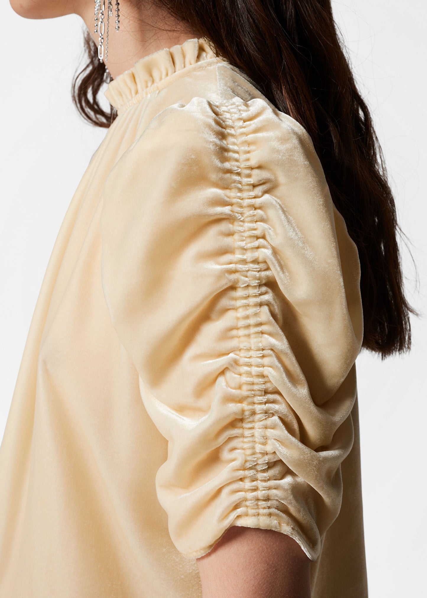 Puff Sleeve Velvet Top