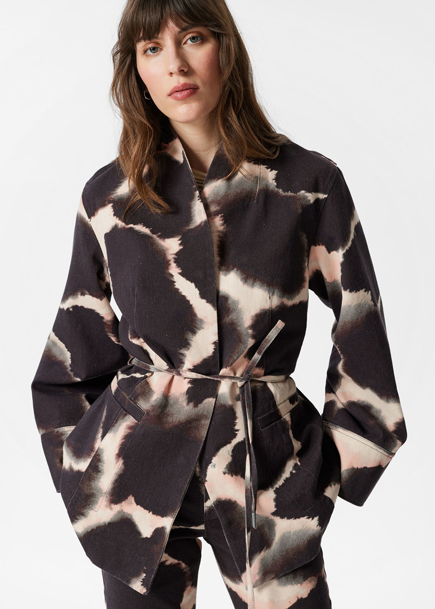 Tie-belt Kimono Jacket