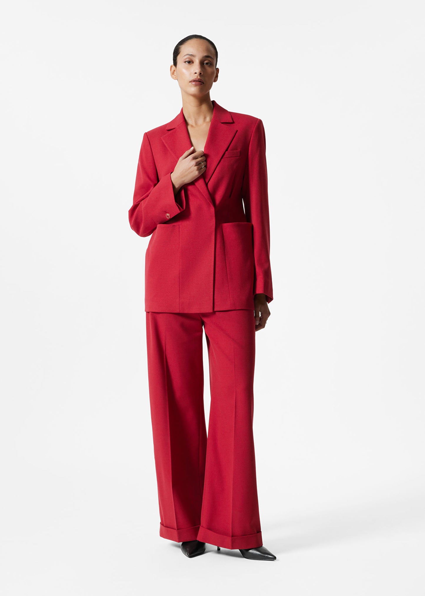 High-Waisted Tailored Trousers