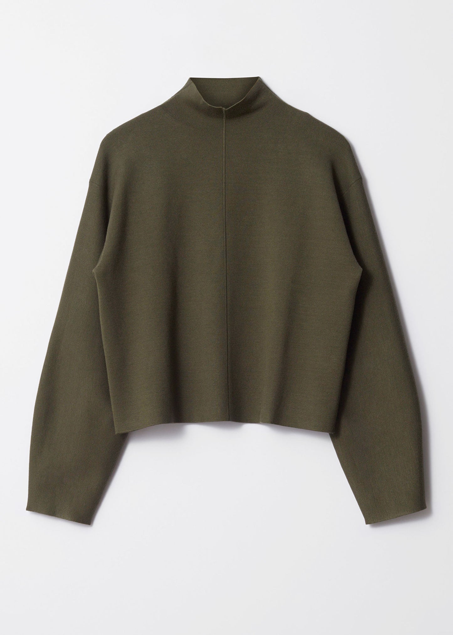 Mock-Neck Double-Knit Jumper