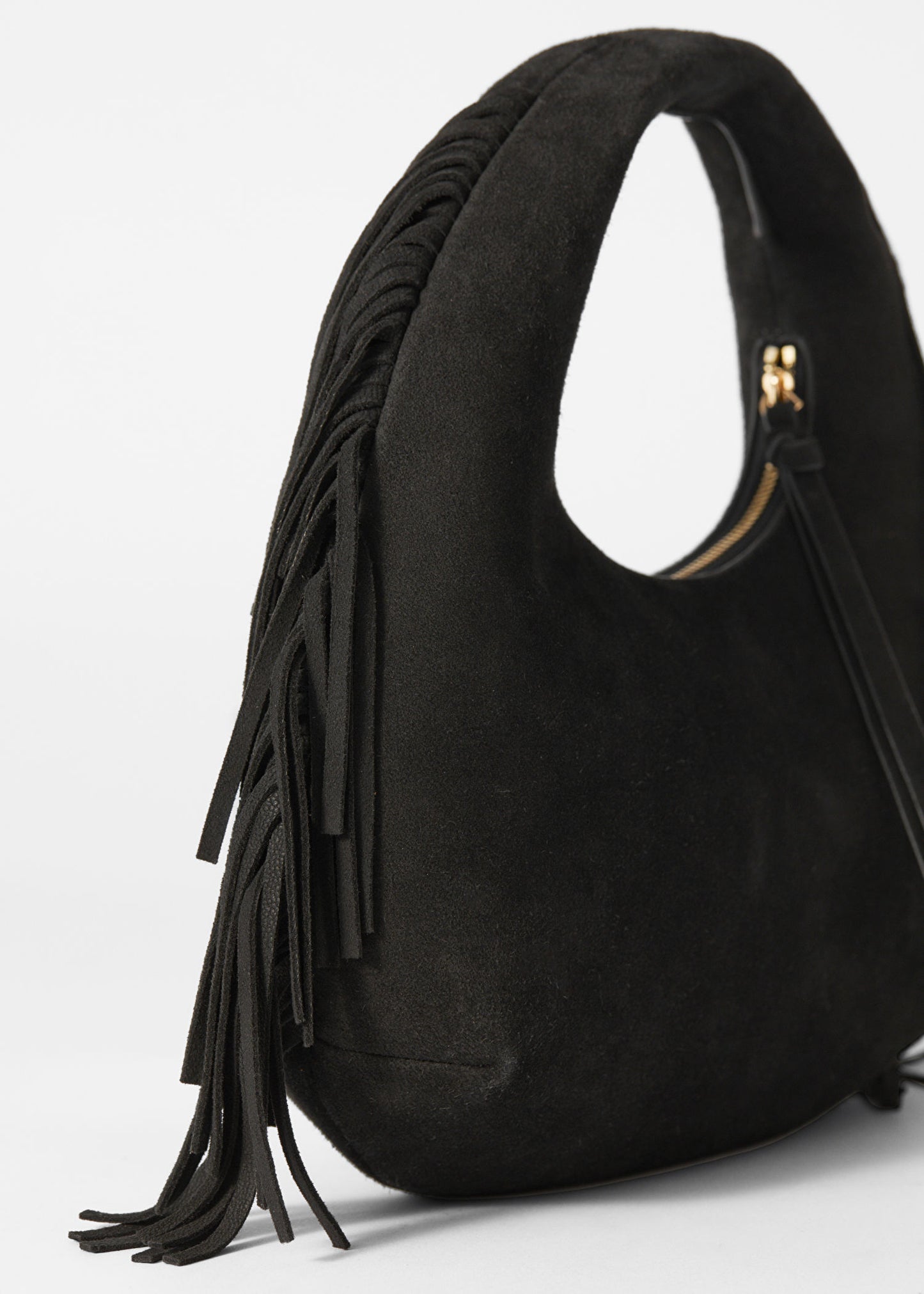 Small Fringed Suede Bag