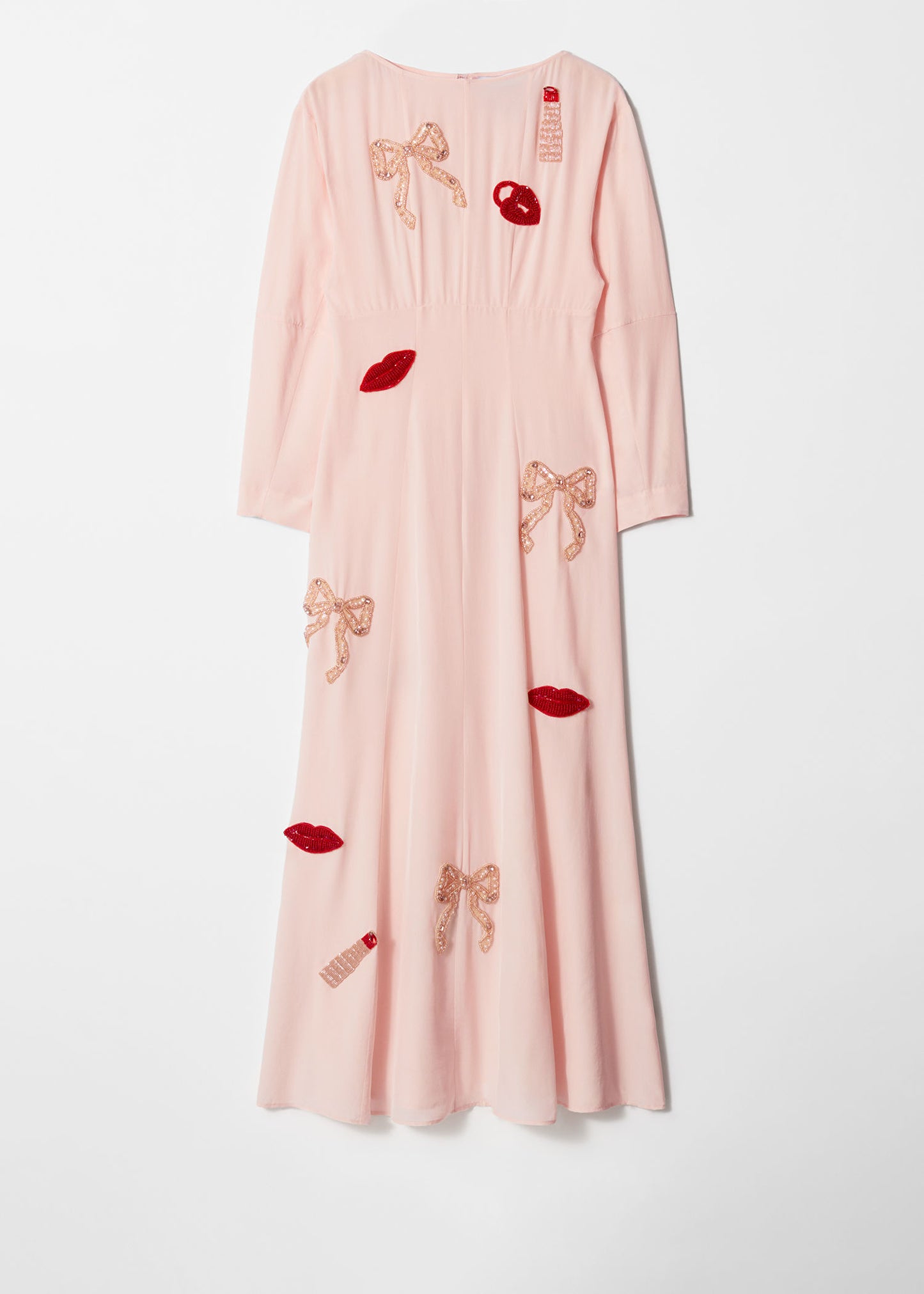 Bead-Embroidery Maxi Dress