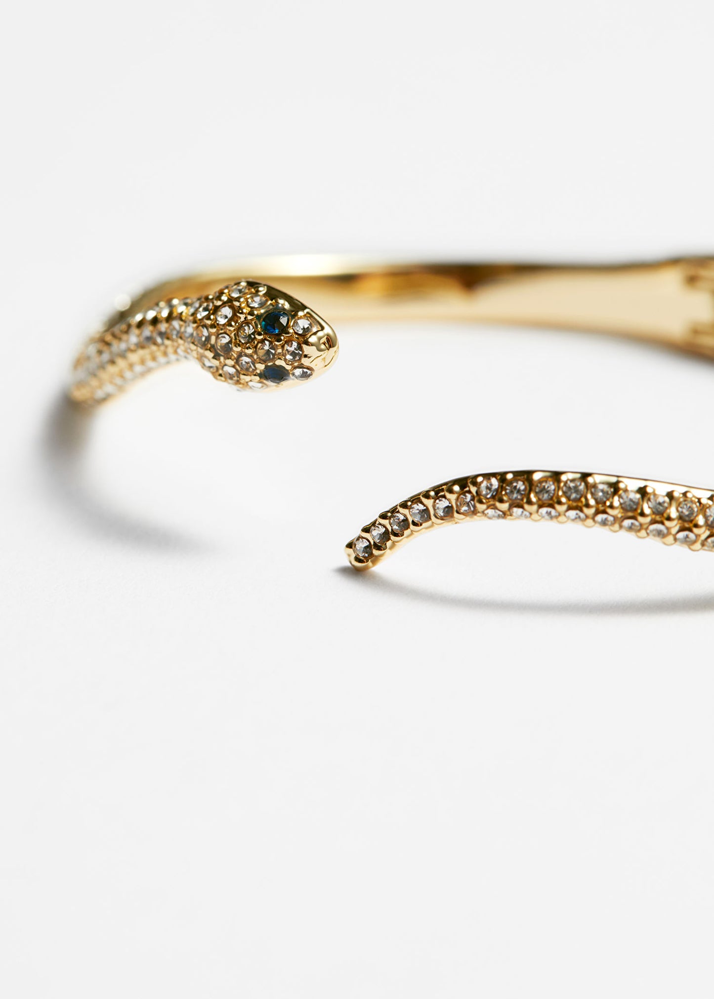 Crystal-Encrusted Snake Bracelet