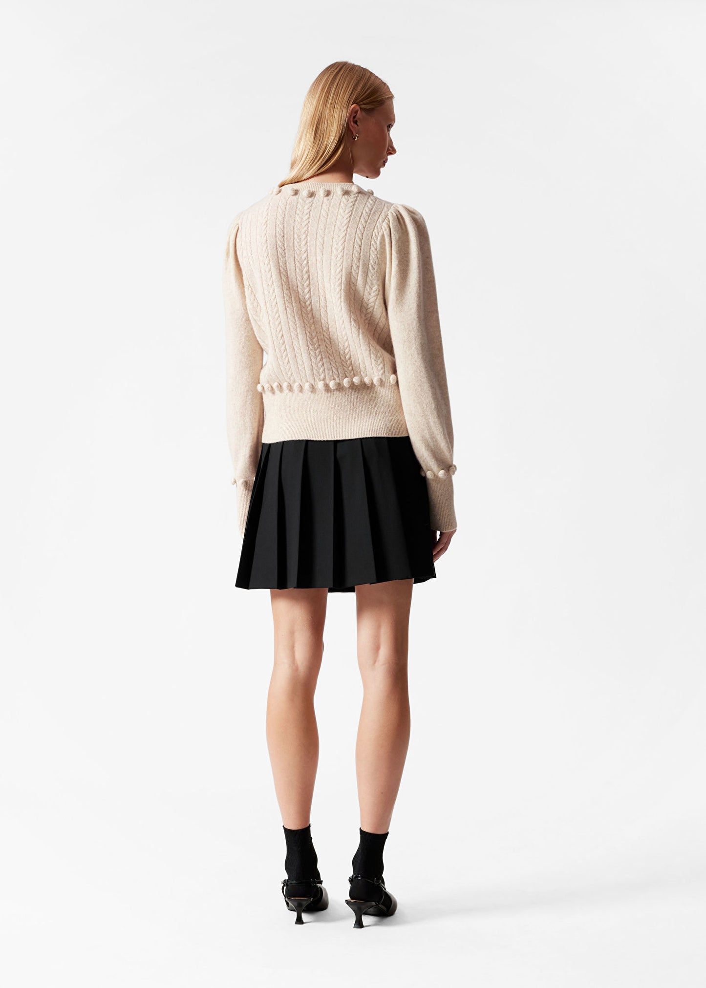 Cable-Knit Wool Cardigan