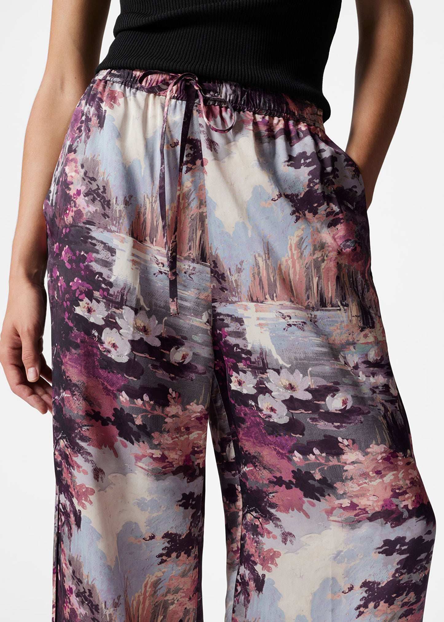 Drawstring Pyjama-Style Trousers