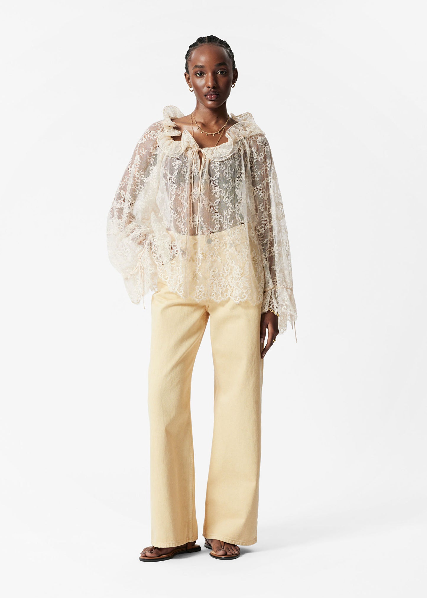 Ruffle Lace Blouse