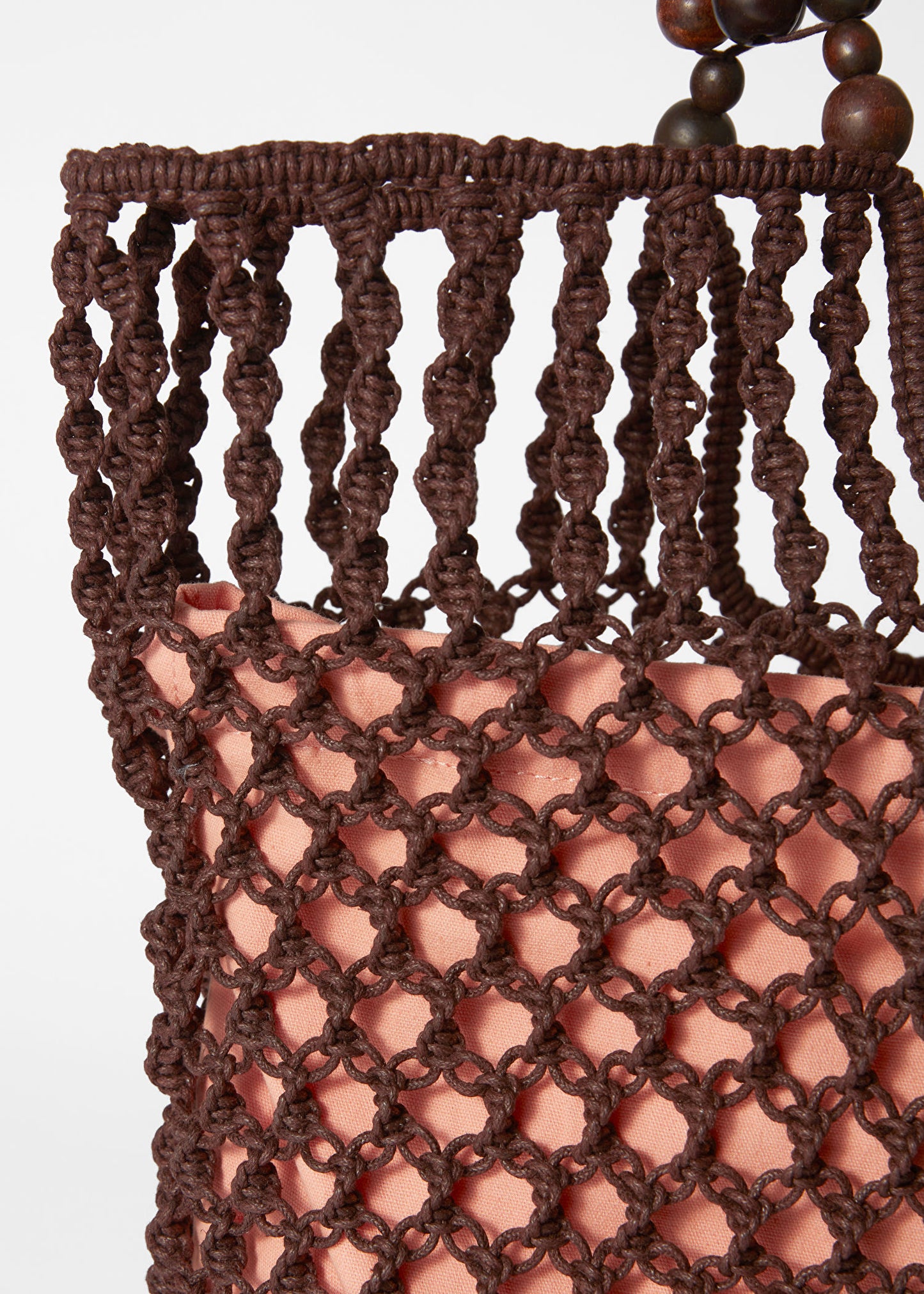 Bead-Detail Crocheted Tote Bag