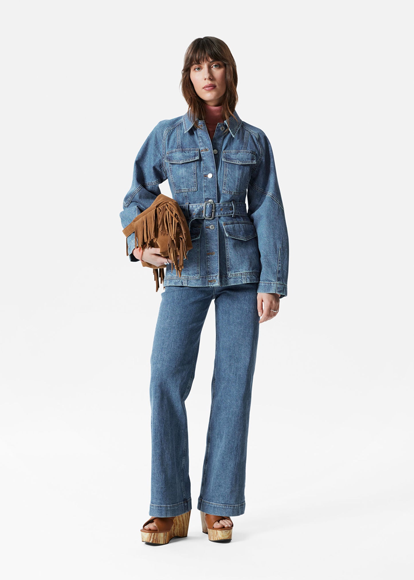 Belted Denim Jacket
