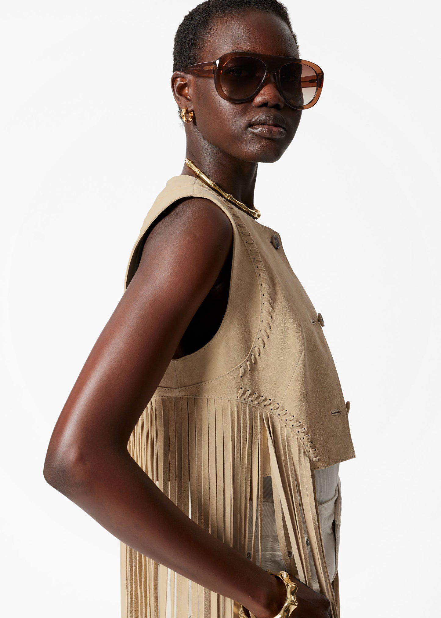 Fringed Suede Vest