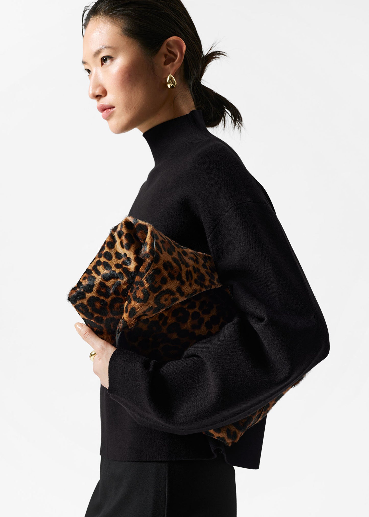 Mock-Neck Double-Knit Jumper