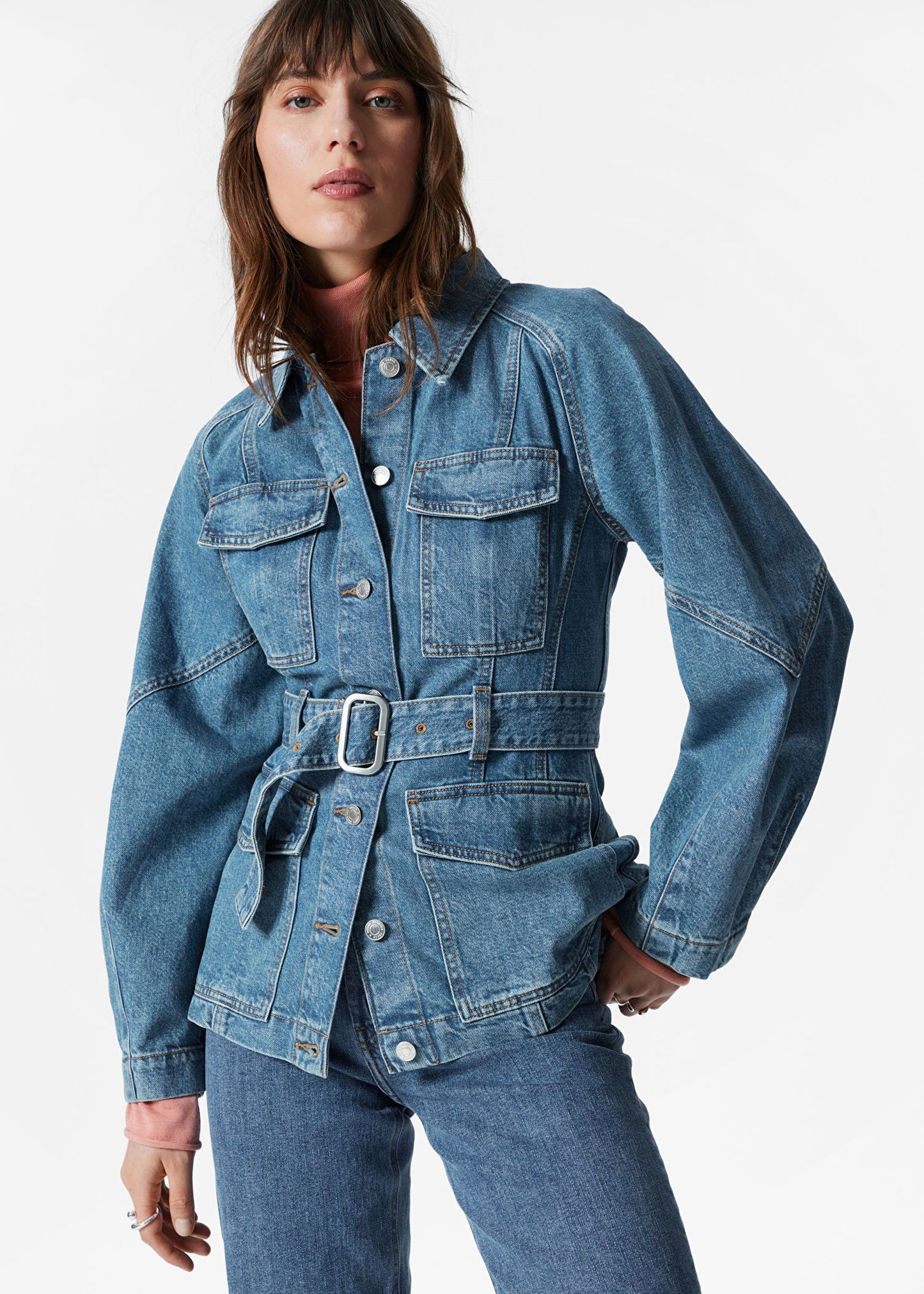 Belted Denim Jacket