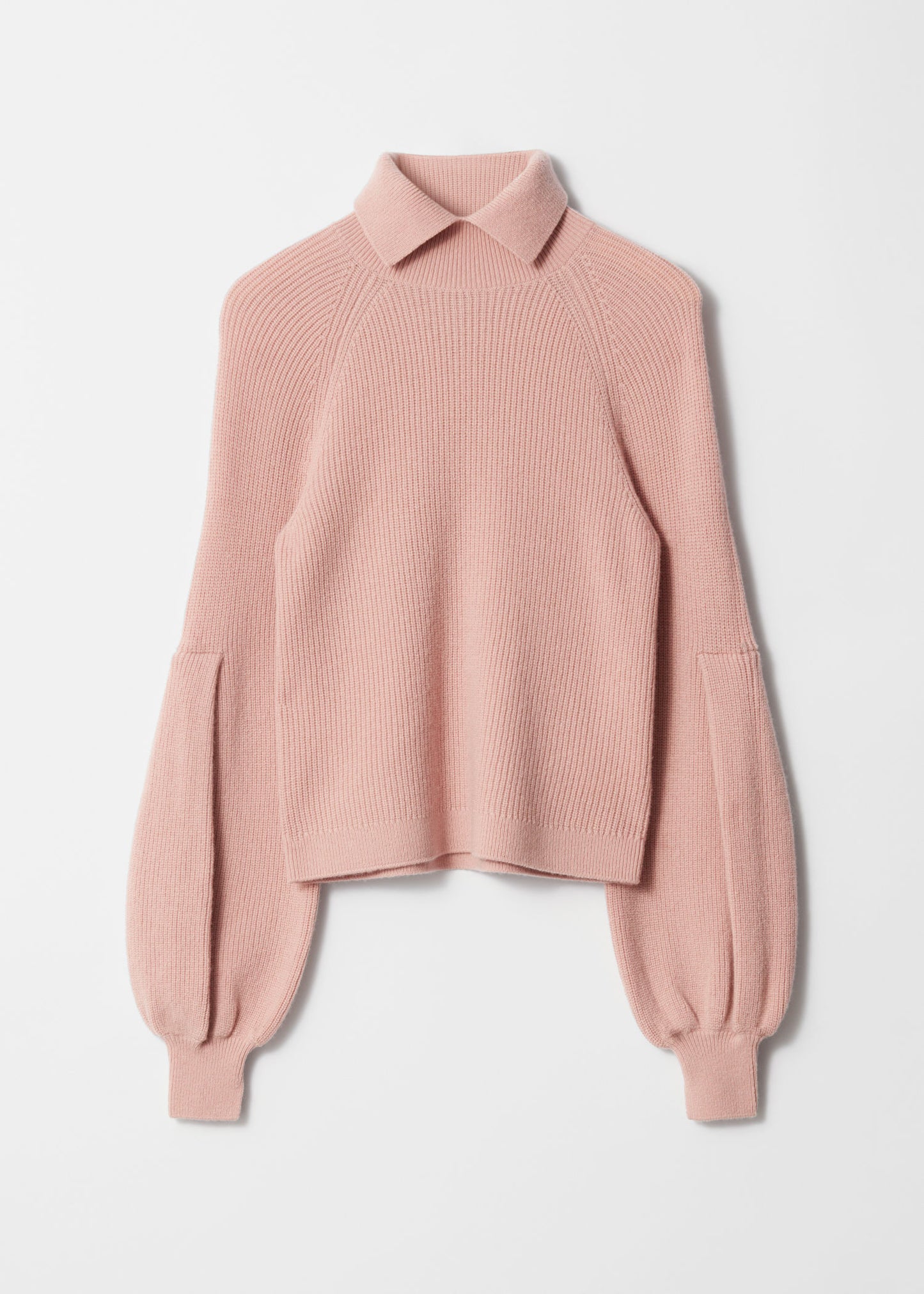Collared Puff-Sleeve Jumper