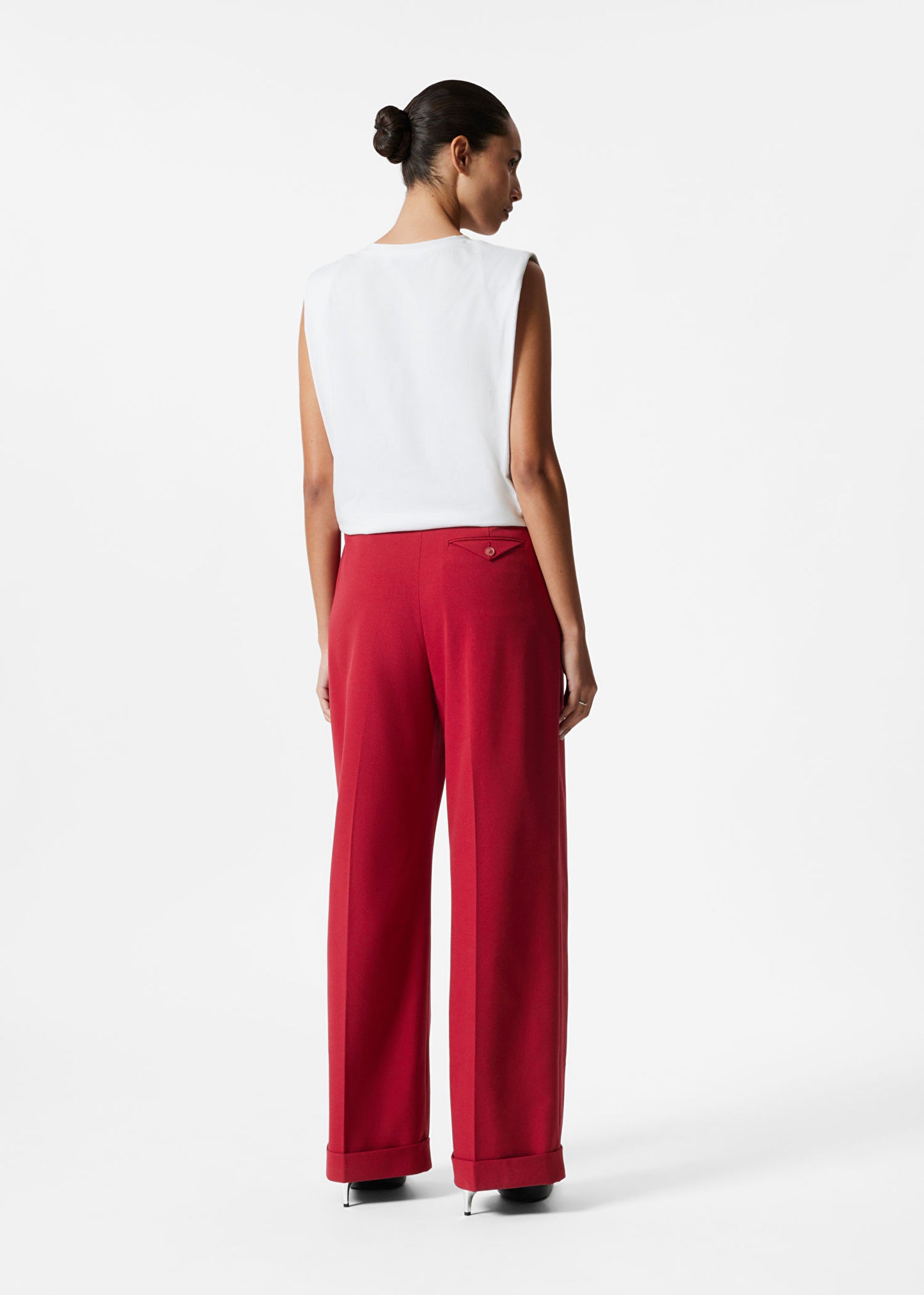High-Waisted Tailored Trousers