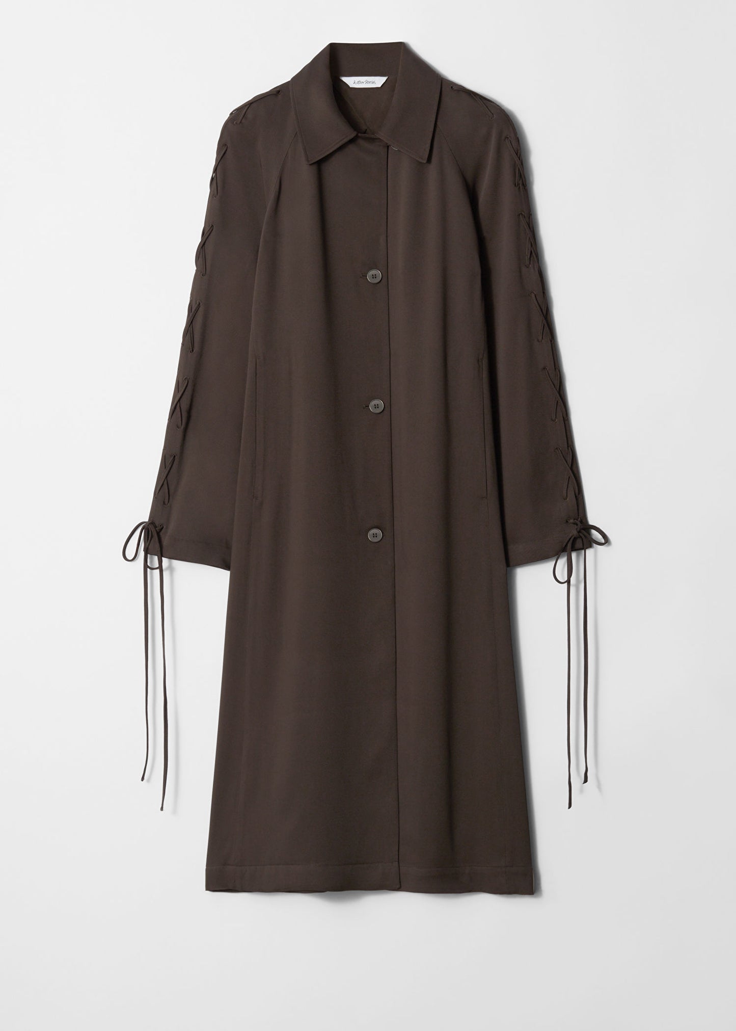 Lace-Up Car Coat