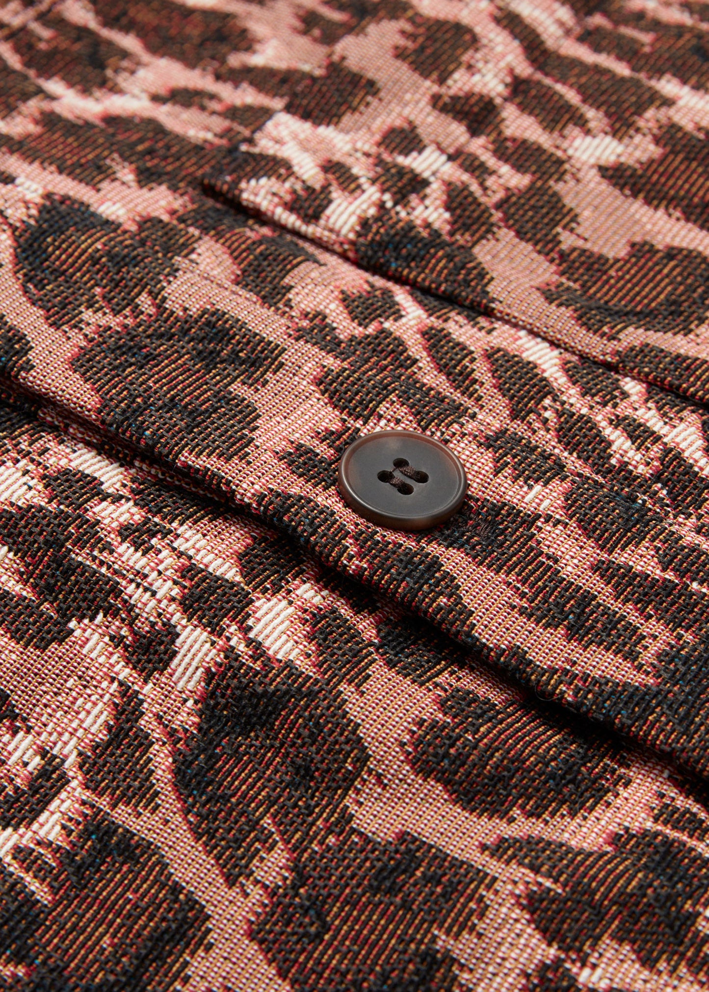 Contrast Collar Jacquard Jacket