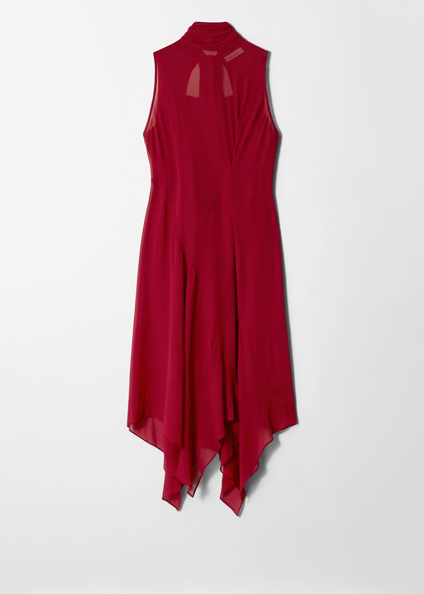 Scarf-Detail Midi Dress
