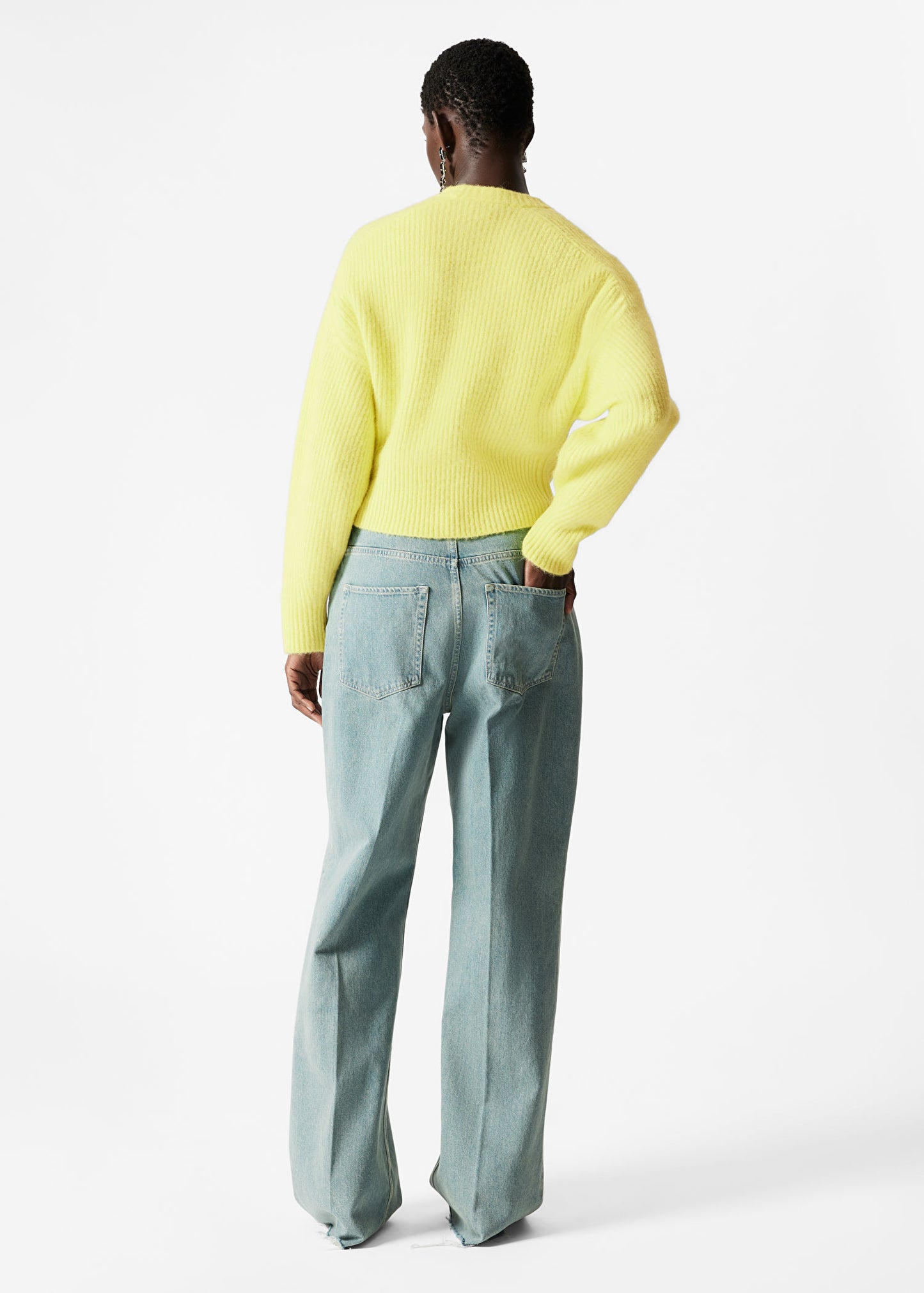 Ribbed-Knit Mock-Neck Jumper