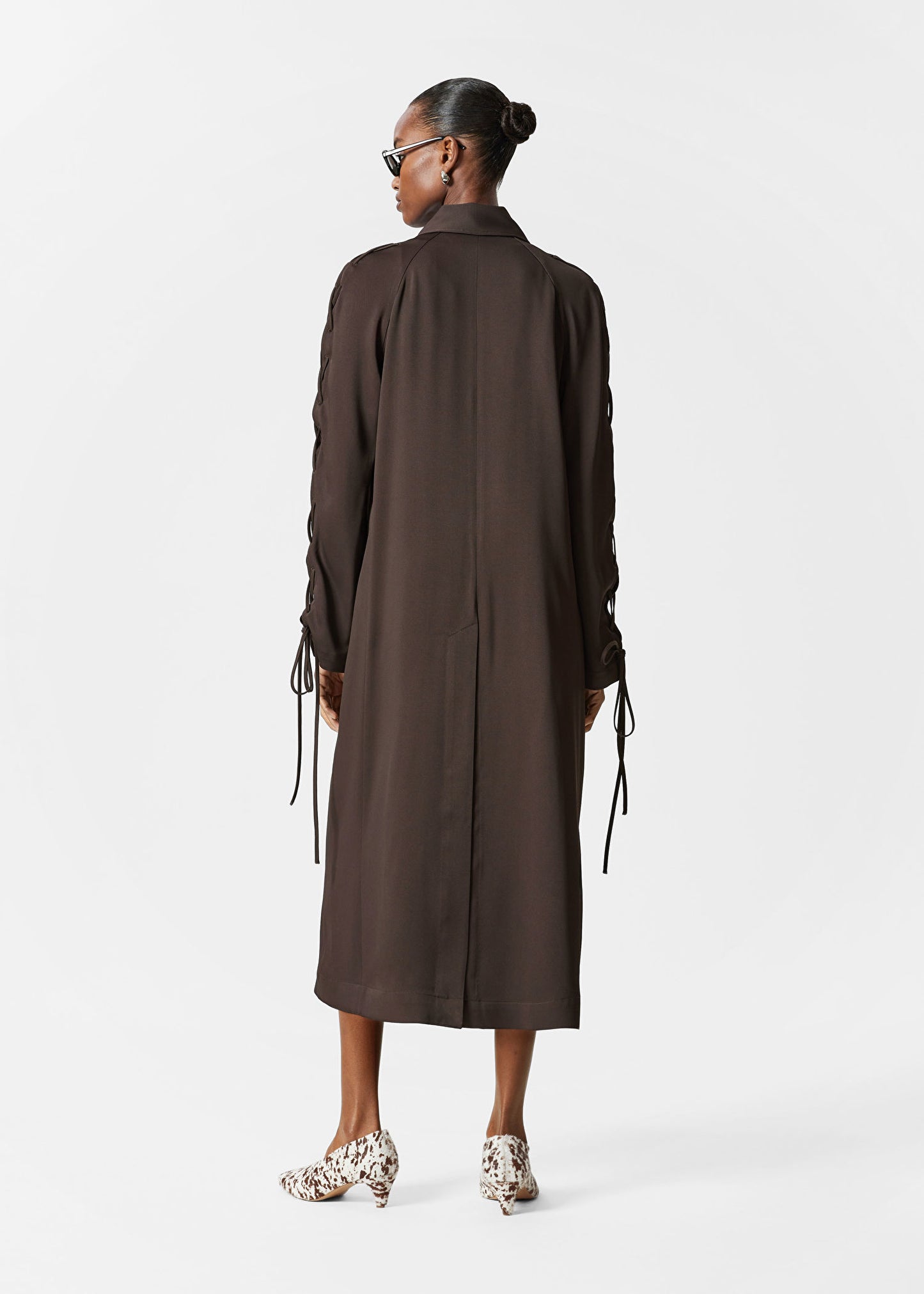 Lace-Up Car Coat