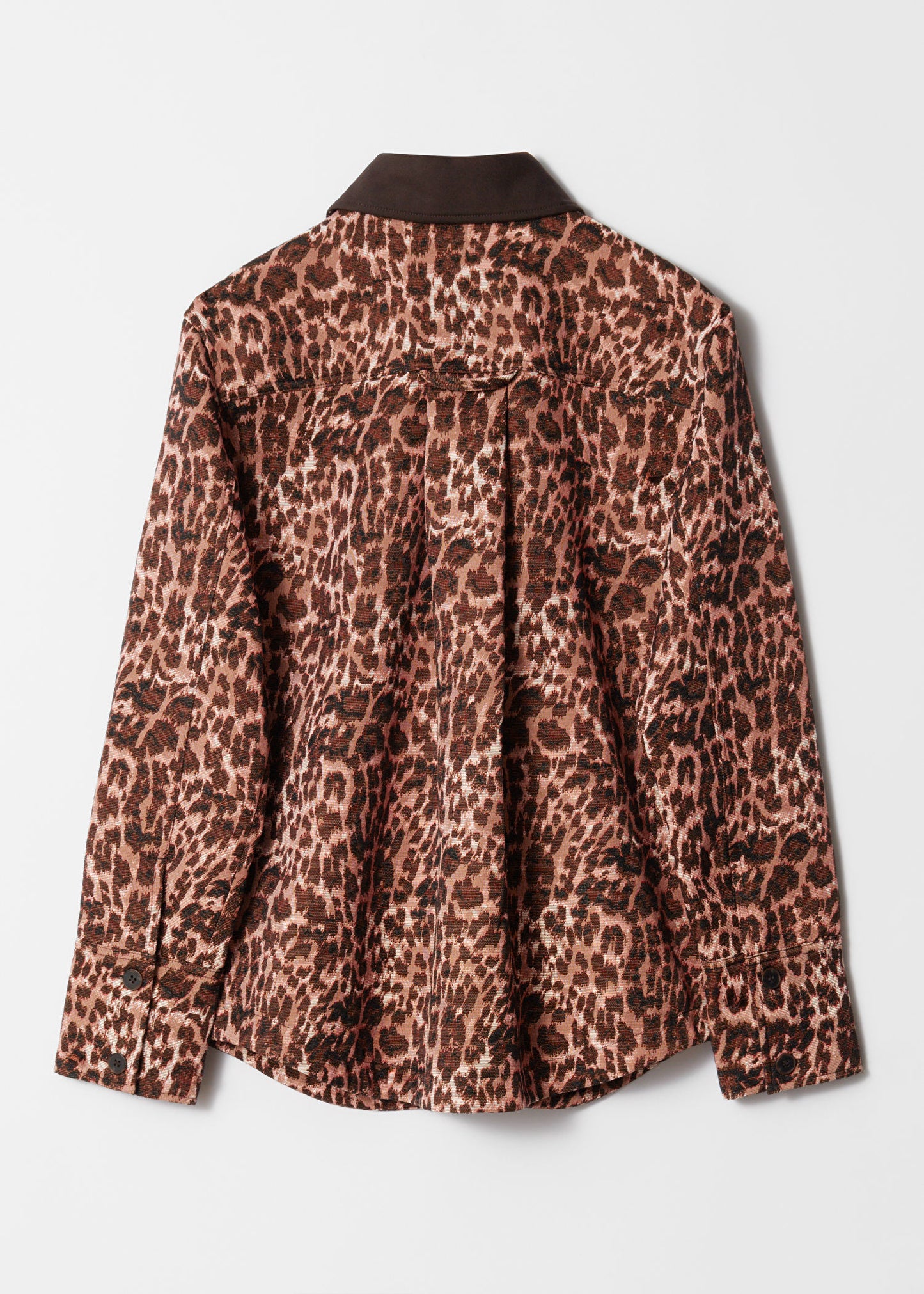 Contrast Collar Jacquard Jacket