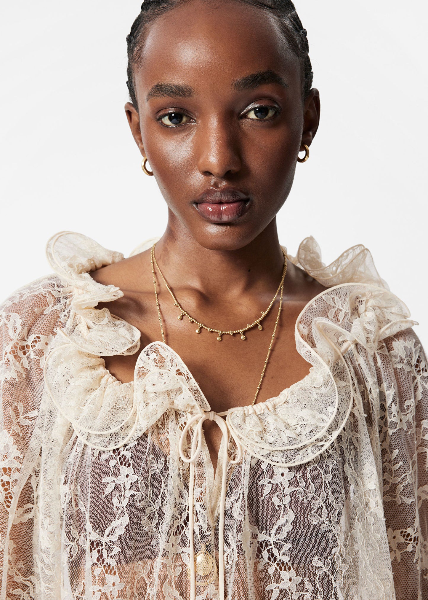 Ruffle Lace Blouse