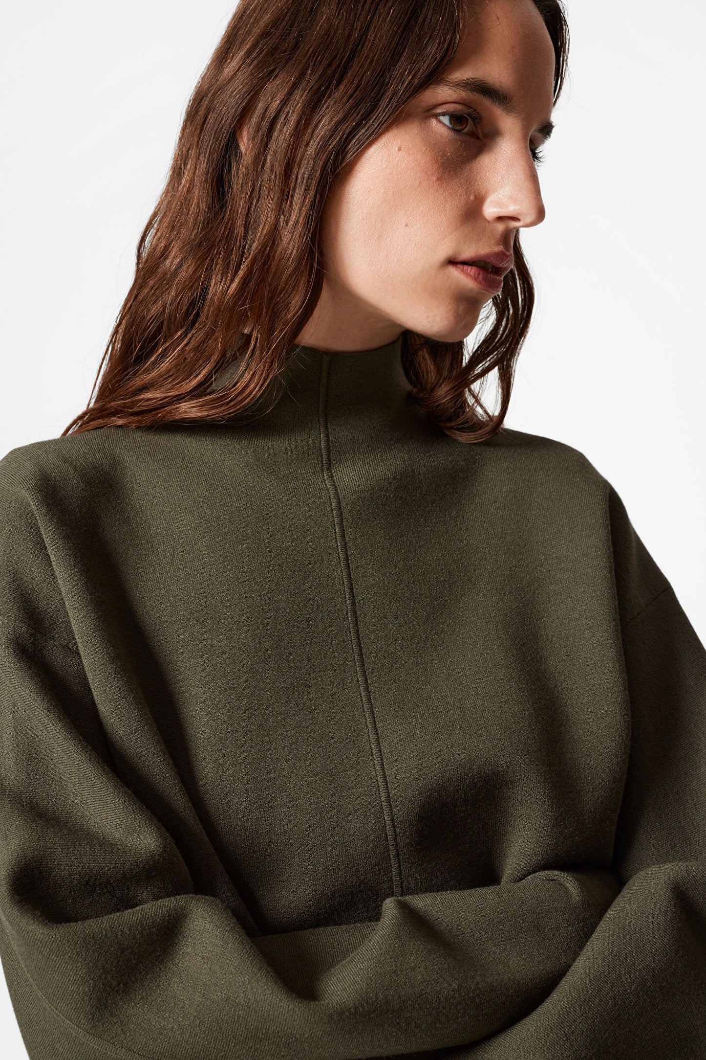 Mock-Neck Double-Knit Jumper