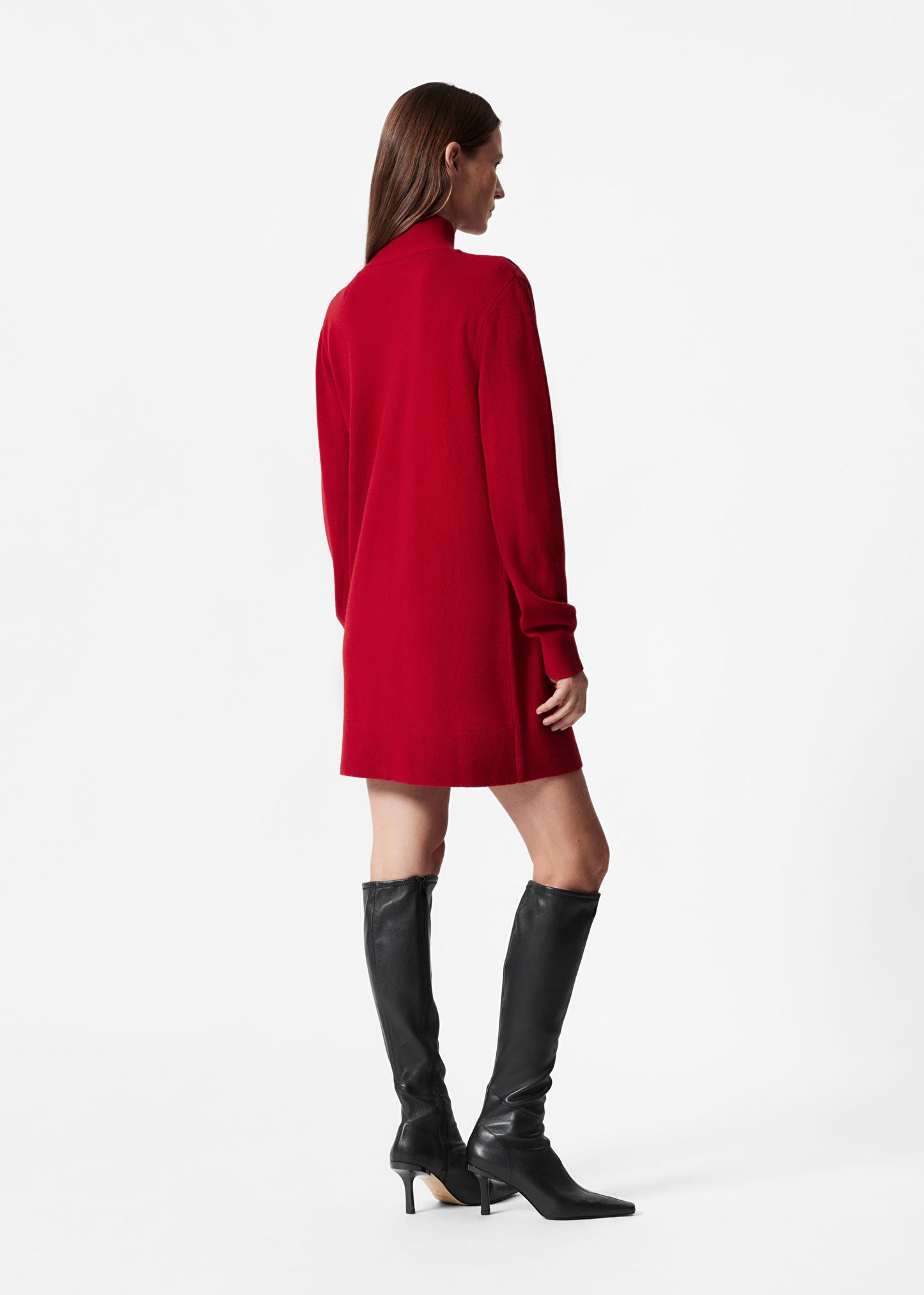 Bow-Detailed Merino Mini Dress