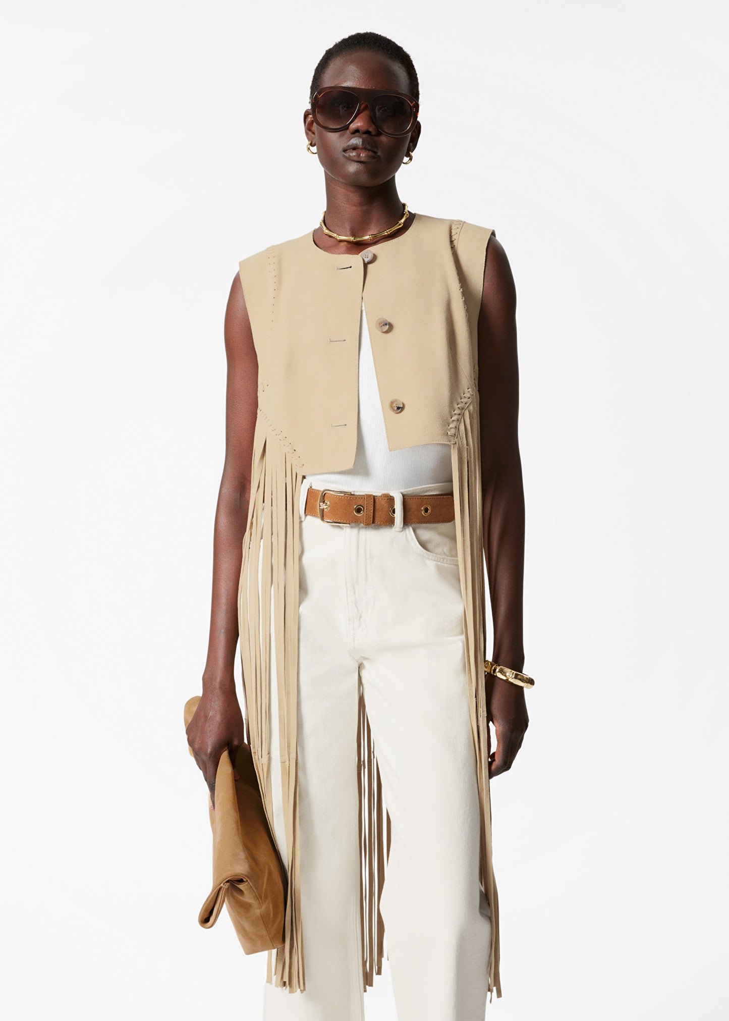 Fringed Suede Vest